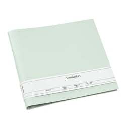 Semikolon 364044 Album photo 23 anneaux - 35 x 32 cm - Couverture en Efalin - pour album, livre photo avec reliure à anneaux - vert mousse pastel
