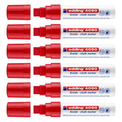 Marqueur craie liquide 4-15 mm - EDDING - Rouge - Pointe biseautée