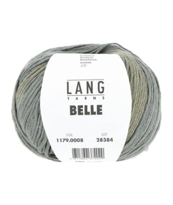 Pelote de Coton à tricoter et crocheter BELLE - Lang Yarns 08 Vert