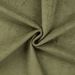 Tissu Velours côtelé stretch uni Vert kaki