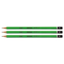 Crayon graphite BIC Critérium 550 - Mine HB - Hexagonal - Bois - Lot de 3