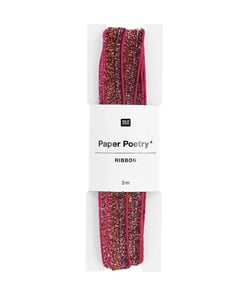Rubans à Paillettes Rico Design 10mm x 3m : Éclat Festif pour Vos Créations 400453 Rose