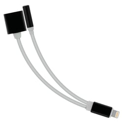 Avizar Adaptateur Audio & Charge Apple Lightning vers Lightning et Jack 3.5mm Blanc
