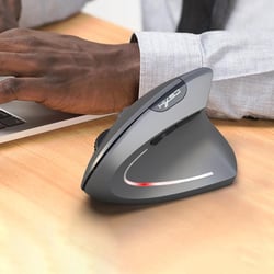 Souris Bluetooth Sans Fil Ergonomique 2400 DPI 6 Boutons Pour PC et Mac Gris YONIS