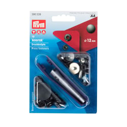 Bouton pression Prym Anorak - Laiton - Noir - 12 mm - Lot de 10