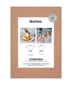 Patron pyjama bébé CORDOBA pochette taille n°FR 1 mois-4 ans