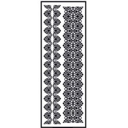 Transfert thermocollant velours Ruban 2 noir 10x30cm