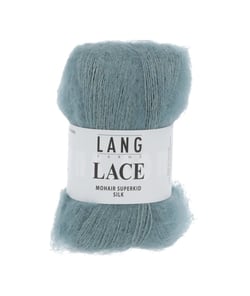 Pelote de Mohair et soie à tricoter LACE - 25 GR - Lang Yarns 0074 bleu