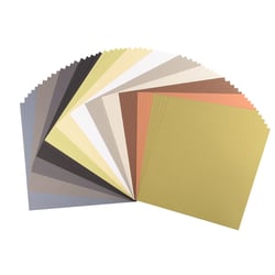Papier cartonné - 30,5 x 30,5 cm - 216 g - 12 couleurs assorties - Lisse - Florence - 60 feuilles