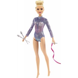 Barbie gymnastique en justaucorps et accessoires - Mattel - Beige