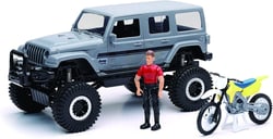 Jeep Sahara Avec Moto Et Figurine - New Ray