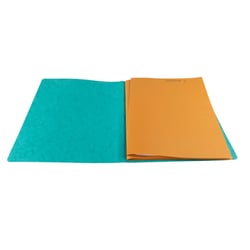 Chemise a dos rainé Carte lustrée 400gm2 - 24x32cm - Vert - x 50 - Exacompta