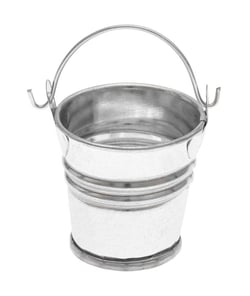 Seau en métal miniature, 4 x 4,5 x 4 cm pour le monde des lutins - Rico Design gris