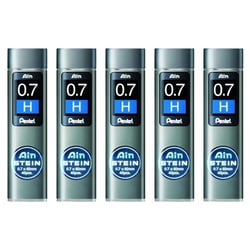 Mine de rechange PENTEL - AIN STEIN C277 - 0,7 mm - Dureté H - Lot de 5 étuis