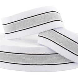 Bobine 22m Elastique bandes métal 40mm blanc