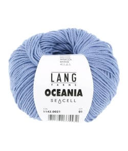 Pelote de Coton à crocheter et tricoter Oceania - Lang Yarns 21 Bleu