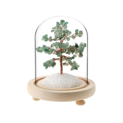 Arbre du Bonheur sous cloche Aventurine Verte - Omsaé