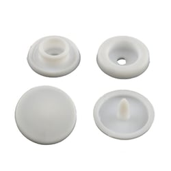 20 boutons pressions rond plastique blanc 10 mm - 4 pièces - couture Diy