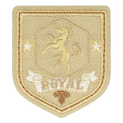 Ecusson thermocollant sport classique beige 5cm x 4,5cm