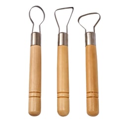 Mirettes - Accessoires pour poterie et sculpture - 3 pièces - Manche en bois