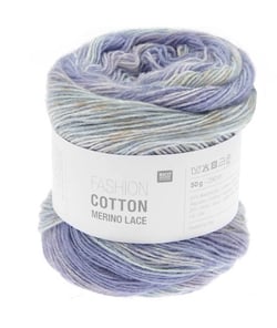 Pelote de Coton et de laine Fashion Cotton Merino Lace - Rico Design 05 Skies