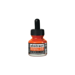 Encre Acrylique en flacon - ton rouge de cadmium orange - Sennelier