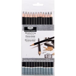 Pochette - 12 crayons graphite - Dessin et esquisse - Assortiment - Royal & Langnickel
