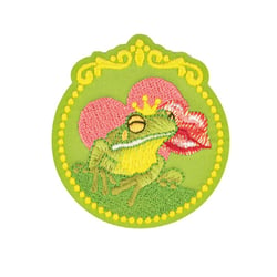 Ecusson thermocollant conte de fée la princesse et la grenouille 5.5x5cm