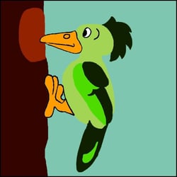 LUC - Kit canevas Soudan Pic vert 25x25cm