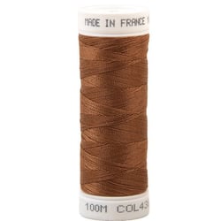 Fil à coudre polyester 100m made in France - pain brule 438