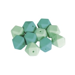 Perles en silicone Hexagone 14mm