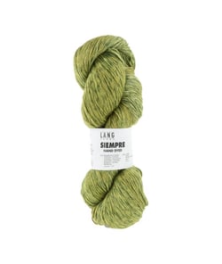 Pelote de coton et cupro (soie végane) à tricoter SIEMPRE - Lang Yarns 16 Vert