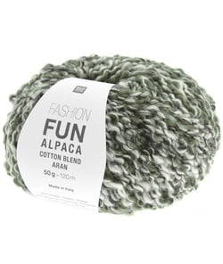 Pelote d'Alpage et de Coton à tricoter Fashion Fun Alpaca Cotton Blend aran - Rico Design 005 Vert Olive
