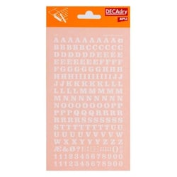 Lettres alphabet et Chiffres Transfert Blanc 6mm Avec empattement