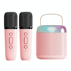 Enceinte Bluetooth Portable Microphone Rose Puissant Son 360° Étanche Longue Autonomie YONIS