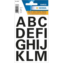 Lettres - Stickers - Autocollant - 25mm diamètre - A à Z - Majuscules - Grand format