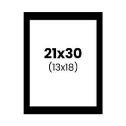 Passe-partout - Noir - 21x30cm - Photo 13x18cm - Pour cadre - Encadrement