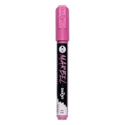 Marqueur - Peinture acrylique - Rose - Permanent - Pointe biseautée 6mm - Marbel - Darwi