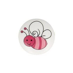 Bouton culot abeille 15mm (Fuchsia)