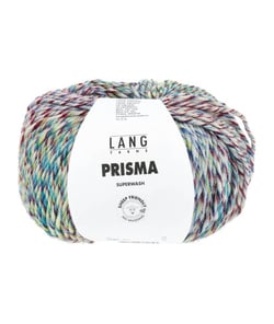 Pelote Prisma 100g — 100% Mérinos Extrafine — Lang Yarns 01 Vert clair/bordeaux/bleu bébé