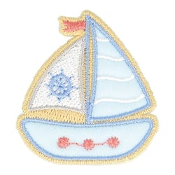 Ecusson thermocollant bébé petit bateau 4cm x 3,5cm