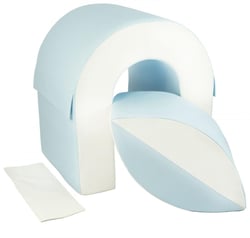Set de 2 blocs en mousse blanc, bleu (pastel) - Velinda