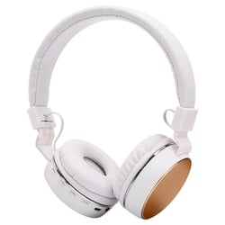 Casque Audio Sans Fil Bluetooth Pliable Avec Radio FM Et Appels Mains Libres Or YONIS