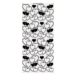 1 planche de stickers autocollants peel off doré COEUR 6303