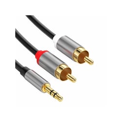 Avizar Câble Audio Jack 3,5mm vers 2 RCA Double Blindage 3m Noir
