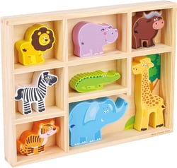 Figurines en bois Animaux Safari - New Classic Toys