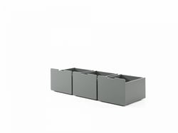 3 tiroirs de rangement pour lit - Vipack - Blanc