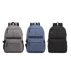 Sac À Dos Ordinateur Multifonction Avec Port USB Pour 15.6 Pouces Noir Bleu YONIS