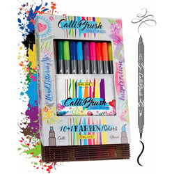 Feutres - Calligraphie - Double pointe - 2mm et pinceau - 11 couleurs - Online