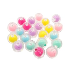 MégaCréa DIY - Perles rondes transparentes et couleurs 1 cm 40 g
